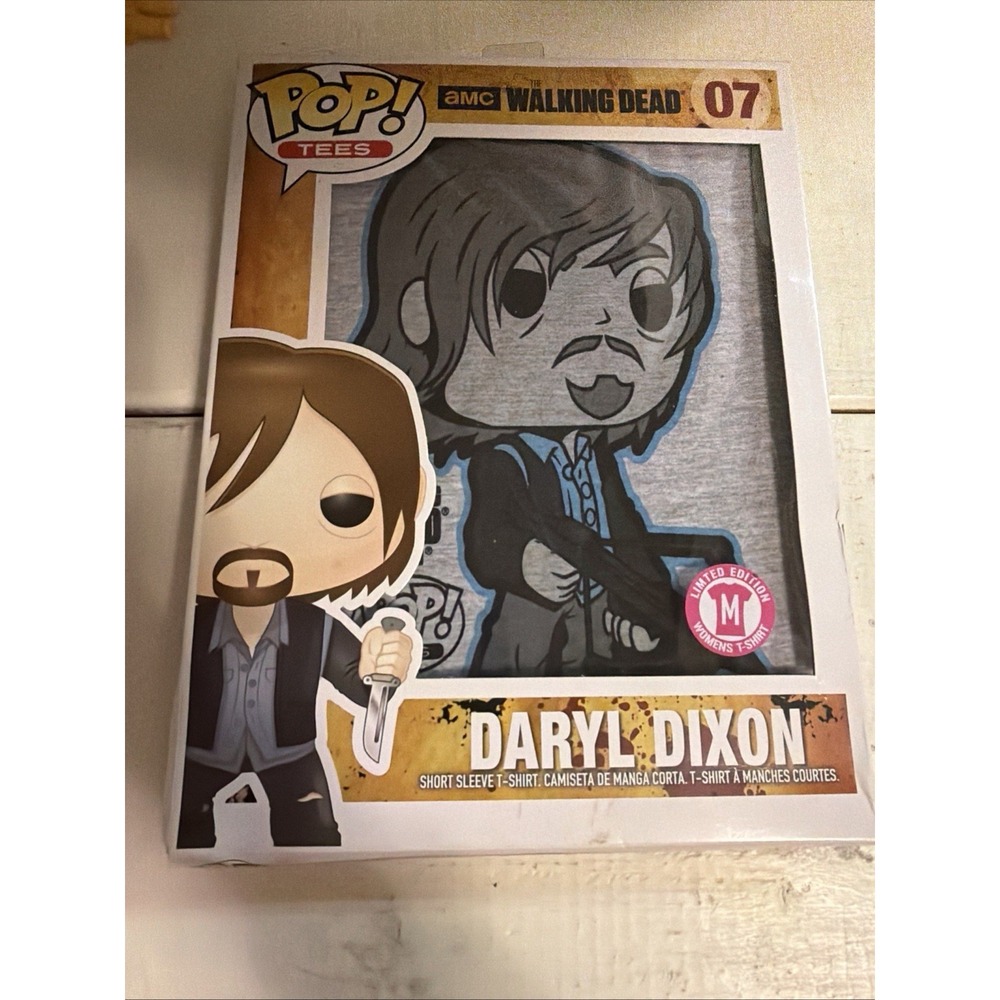 Funko Pop! Tees Daryl Dixon AMC The Walking Dead T- Shirt Size Medium New In Box